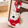 Stuffed West Highland Bag Pendant Cartoon Animal Car Hanging Pendant  Bag Pendant