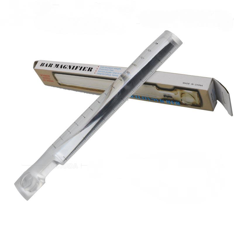 

2X Portable Handheld Ruler with Scale for Measure Hand-Painted Model Multi-Functional Acrylic Magnifying Glass Reading Magnifier 2x