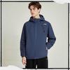 Li Ning Trench Coats Unisex Midnight Voyage Blue Hooded Moderate AFDVB33-2