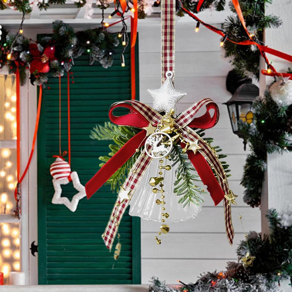 Christmas Bell Decor Bell And Doorbell For Christmas Bell With Ribbons Bell Pendants Ornament Craft For Christmas Tree Holiday