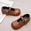 Spring Girls' Leather Shoes Korean Style Fashionable Princess Shoes Soft Sole Toe Shoes Fashionable All-match Shoes