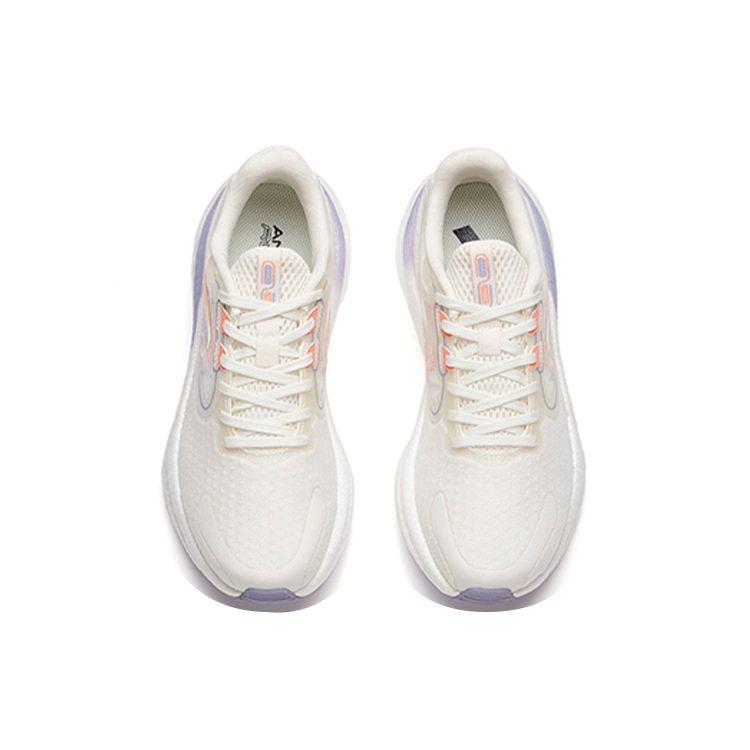 Anta Martian Foam Cushioning Slip Resistant Abrasion Resistant Low Top Running Shoes Women's Ivory White 122135585-4
