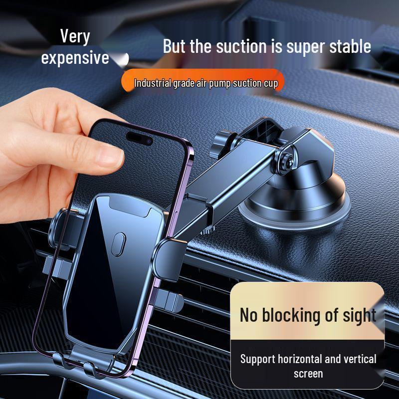 Universal Car Phone Holder with Suction Cup & Air Vent Clip