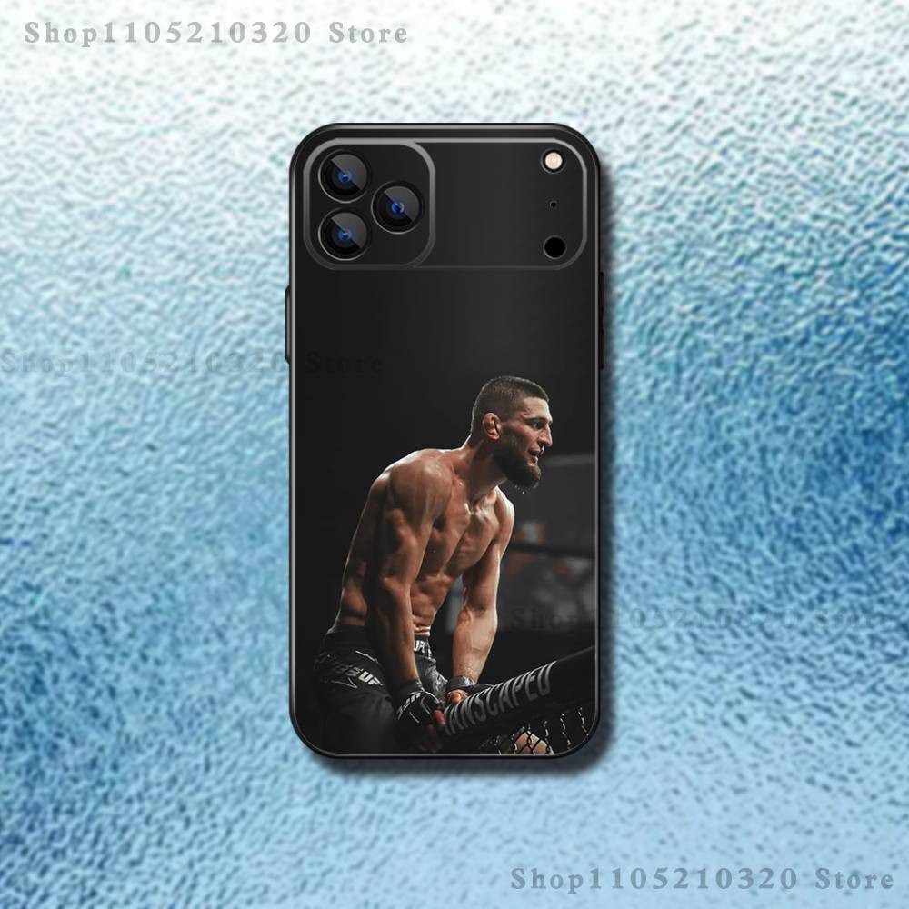 Boxing K-Khabibs Champion Phone Case For iPhone 17,16,15,14,13,12,11,Pro,Max,Plus,E,SE4,Air,Mini Black Soft Funda