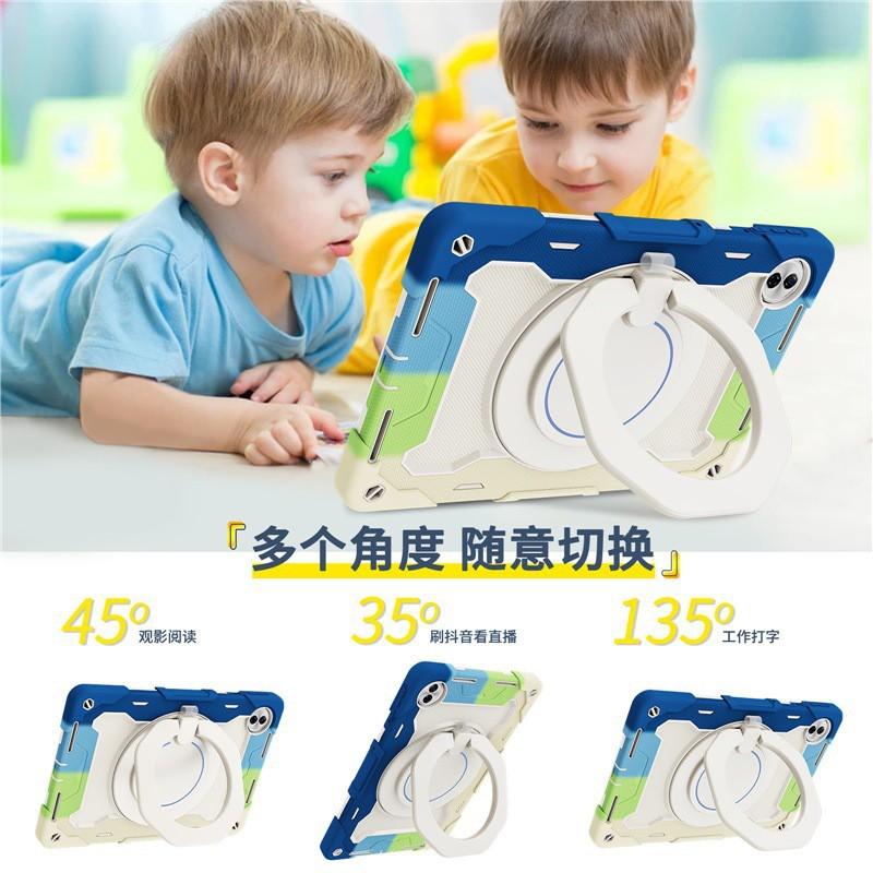 Honor Pad 10 12.1 Inch Tablet Case With Rotating Stand Shockproof Cover Silicone Includes Shoulder Strap Portable Design