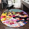 1pc Sailor Moon Round Carpet for Office Chair Mat, Anime Cartoon Design, NonSlip Rug, Suitable for Home Decor, Living Room, Bedroom