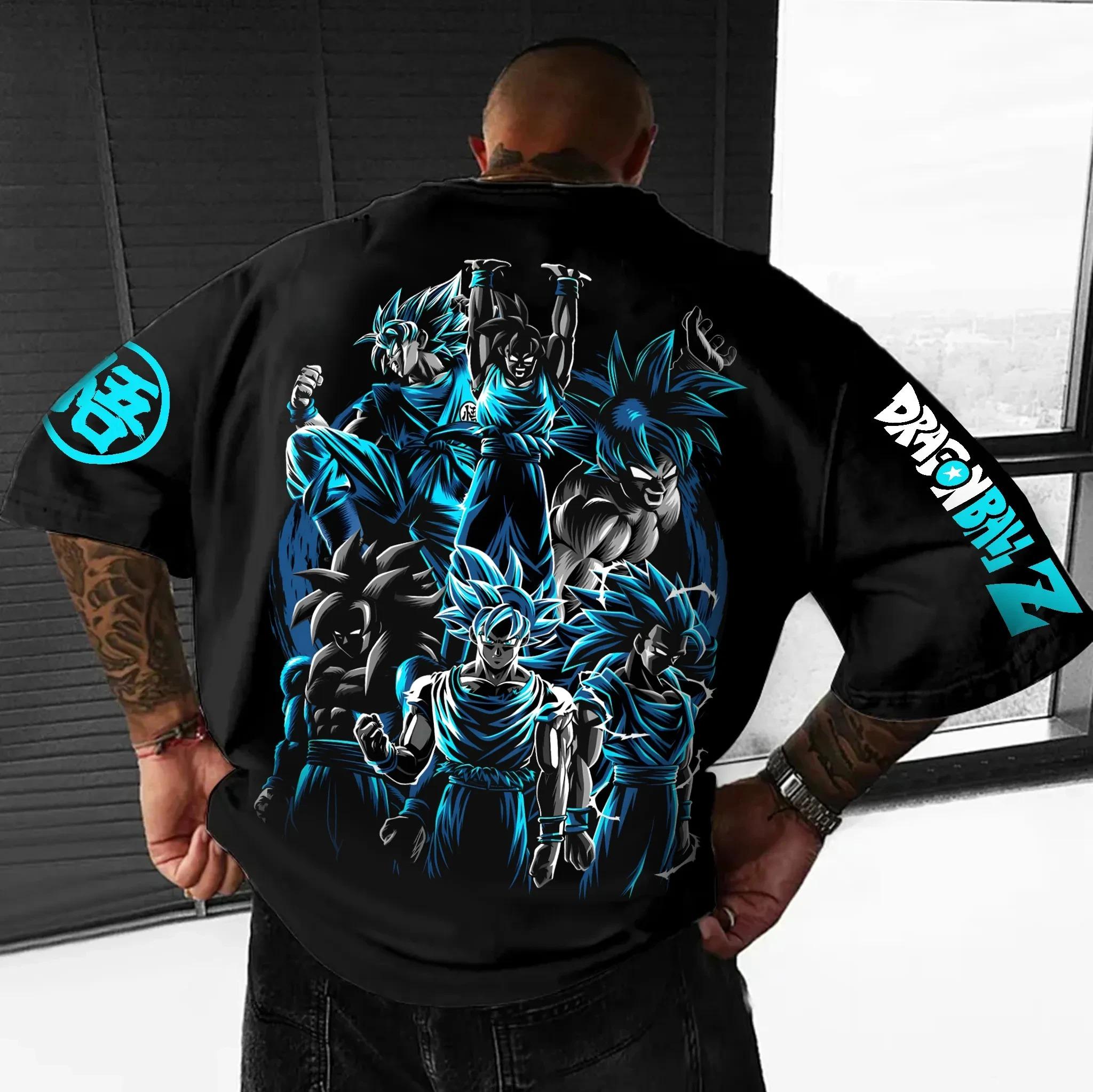 

Dragon Ball Men s Graphic T Shirt Loose Fit Summer Streetwear Cosplay Casual Tops 2026 Fashion Trend Oversized Cotton Clothing XXXL синій