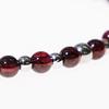 Jbans Classic Garnet Stone Slim Couple Bracelet (C1902-Ac553Rd)