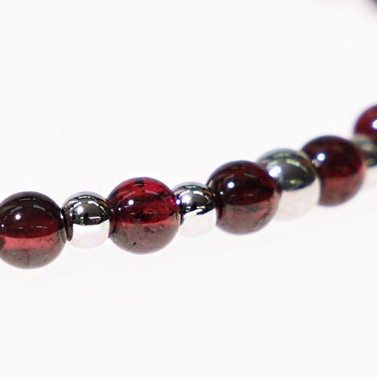 Jbans Classic Garnet Stone Slim Couple Bracelet (C1902-Ac553Rd)