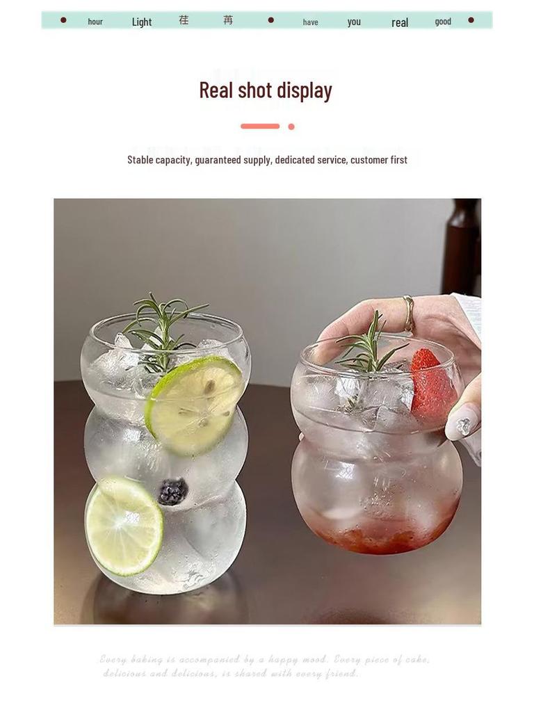 Milky Cute Glass Breakfast Cup for Yogurt, Cereal, and Coffee