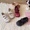 Youth Style Shoes Girls Soft Sole Polka Dot Princess Shoes With Lightweight Breathable TPR Fall