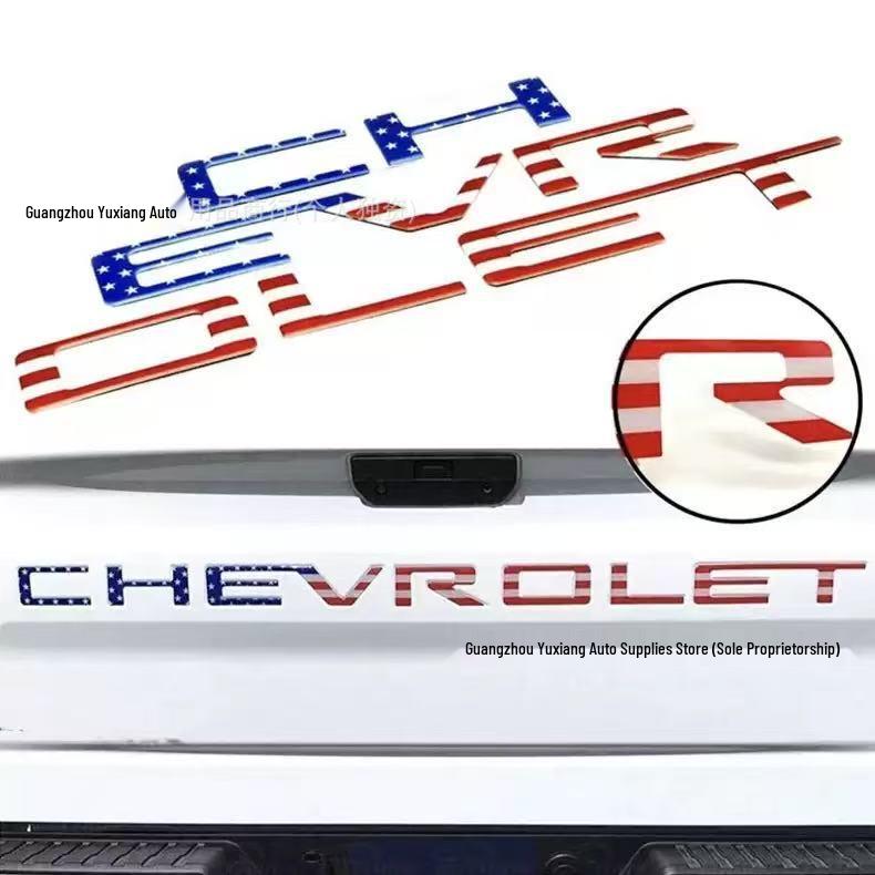 3D наклейки на задний борт и пикап Chevrolet Silverado