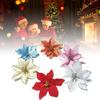 Stunning Red Gold Christmas Flower Decoration For Festive Holiday Decor