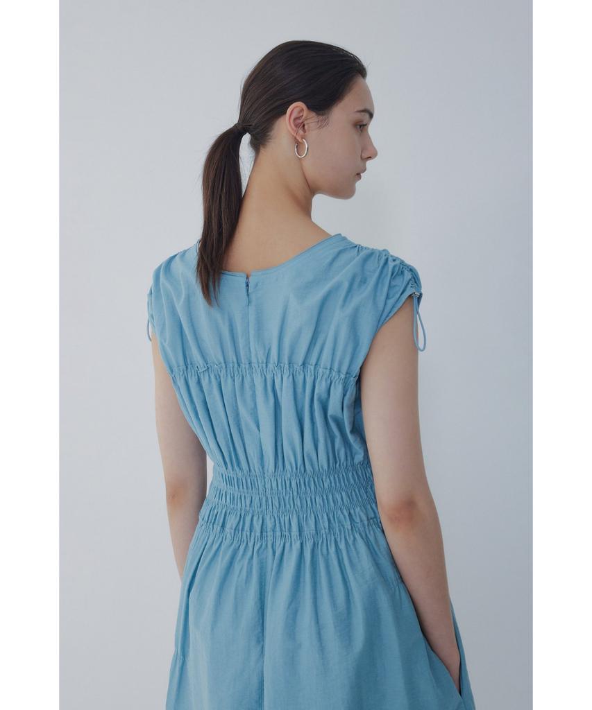 Bobeu Voluminous Shirred Long Dress_Blue 7156237002
