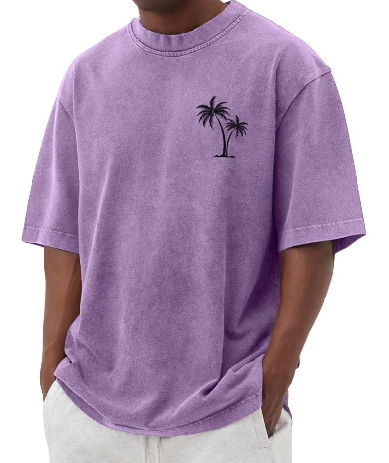 New Summer Short Sleeve Men's D Letter Halloween Theme Digital Printing T-Shirt Men