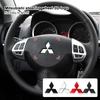 Naklejka z emblematem na kierownicę samochodu Dekoracja Akcesoria samochodowe Mitsubishi Outlander Lancer 10 9 ASX RALLIART Eclipse L200 Pajero