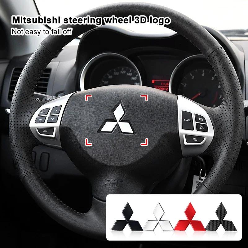 Naklejka z emblematem na kierownicę samochodu Dekoracja Akcesoria samochodowe Mitsubishi Outlander Lancer 10 9 ASX RALLIART Eclipse L200 Pajero