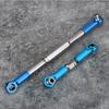 CNC Machining Aluminium Alloy Steering Linkage Rod Set for WPL 1608T RC Truck (Blue)