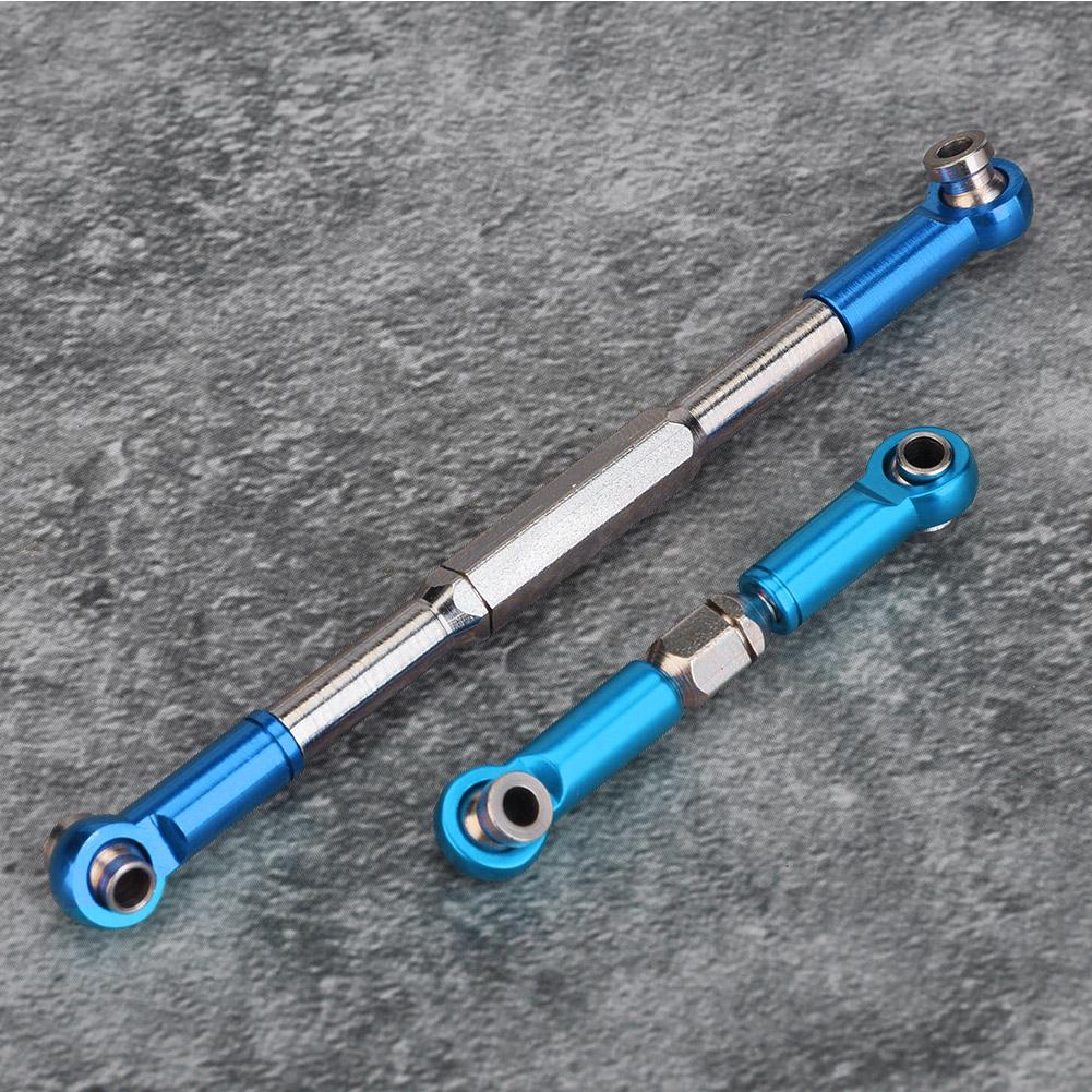 CNC Machining Aluminium Alloy Steering Linkage Rod Set for WPL 1608T RC Truck (Blue)