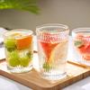 GIANXI Anaglyph Glass Cup Transparent High Temperature Resistance Thicken Glass Cups Retro Sun Flower Pattern Glasses Drinkware