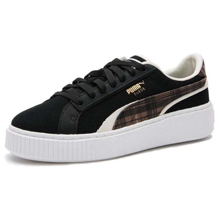 (WMNS) PUMA Suede Plat Form Plaid Black Women s 395228-01 EU 36