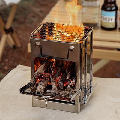 New Firewood Stove Strong Anti-rust Stainless Steel Square Multifunctional Cooking Charcoal Grill for Smoking Brisket