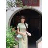 Yellow Short-sleeved Improved Ancient Cheongsam New Chinese Girl Light New Summer Temperament Dress