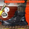 Lightweight Safety Shoes Men's Steel Toe Work Safety Boots Anti-smash Puncture Proof High Top Men Ankle Working Boot Man Booties