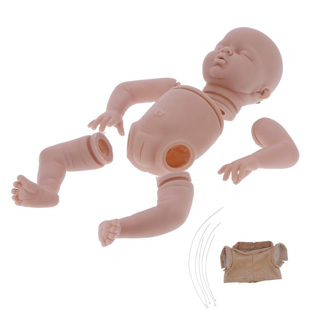 22Inches Blank Doll DIY Unpainted Simulation Doll Kit Limbs Cloth Body Parts Accessory