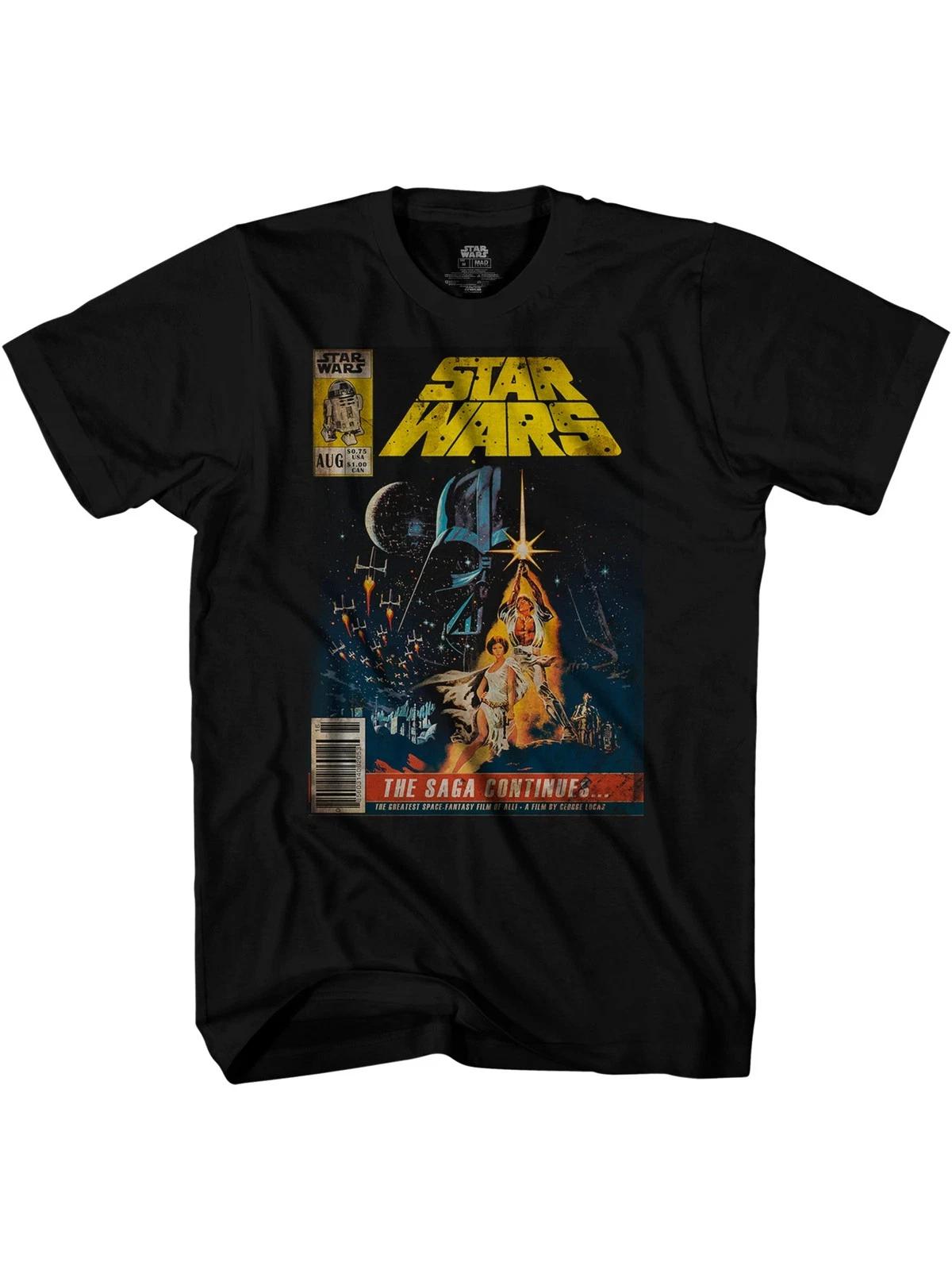 Star Wars The Saga Continues Comic Book Cover Officially Licensed Adult T Shirt M