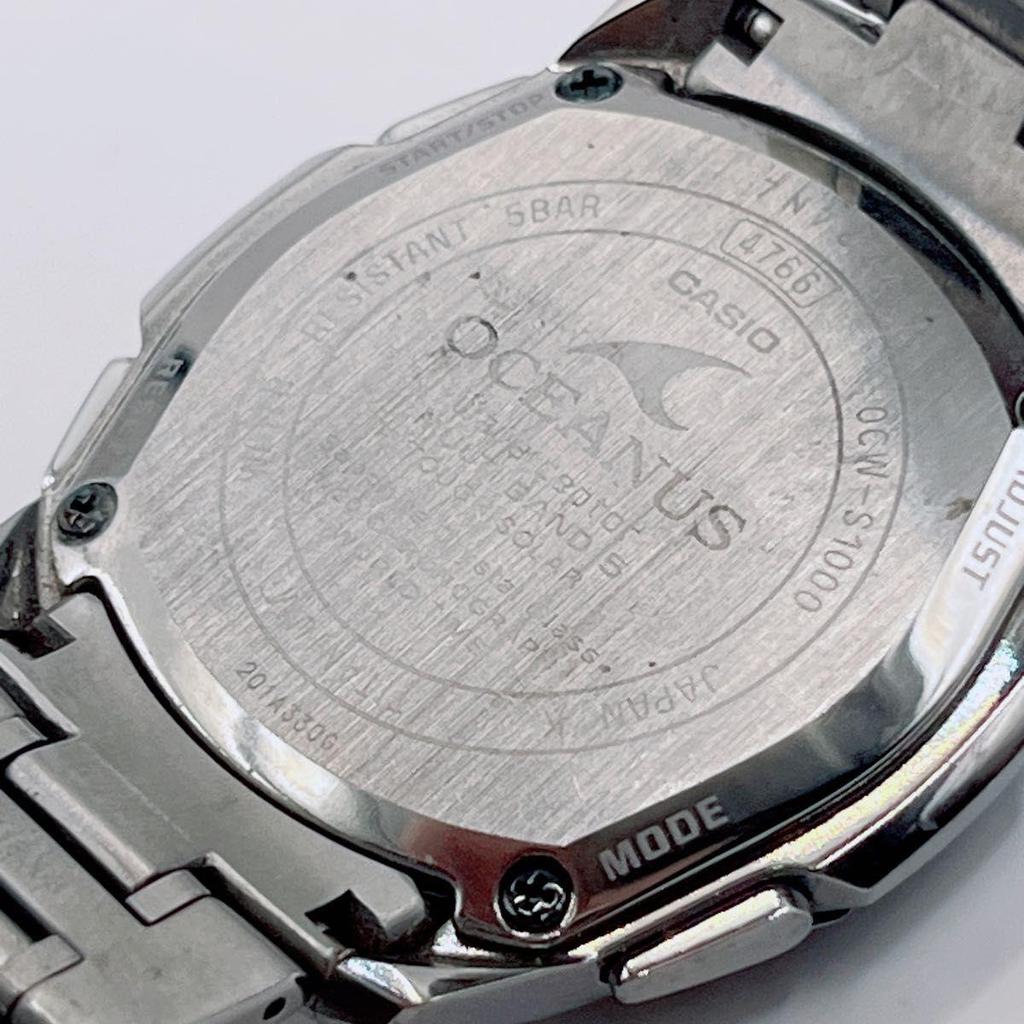 Used [Beautiful Condition] CASIO OCEANUS OCW-S1000 Radio Solar Chronograph Titanium Black Oceanus First Generation Manta