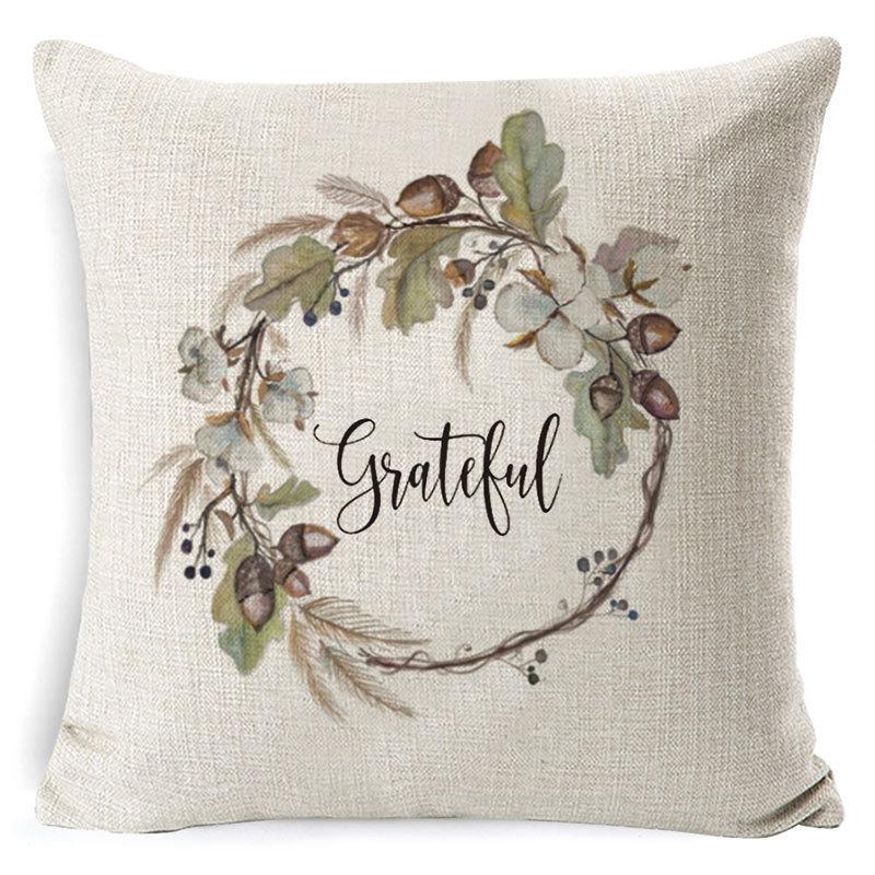 New Thanksgiving Pumpkin Plaid Pillow Cover Holiday Home Decoration Cushion Cushion Cover Home