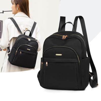 Going Out Casual Simple Backpack Women's Oxford Cloth Multi-layer Versatile Commuter Backpack Fashion Portable College Bag