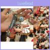 Cute Cartoon Silicone Keychain Adorable Shin Character Keyring For Bags And Cars