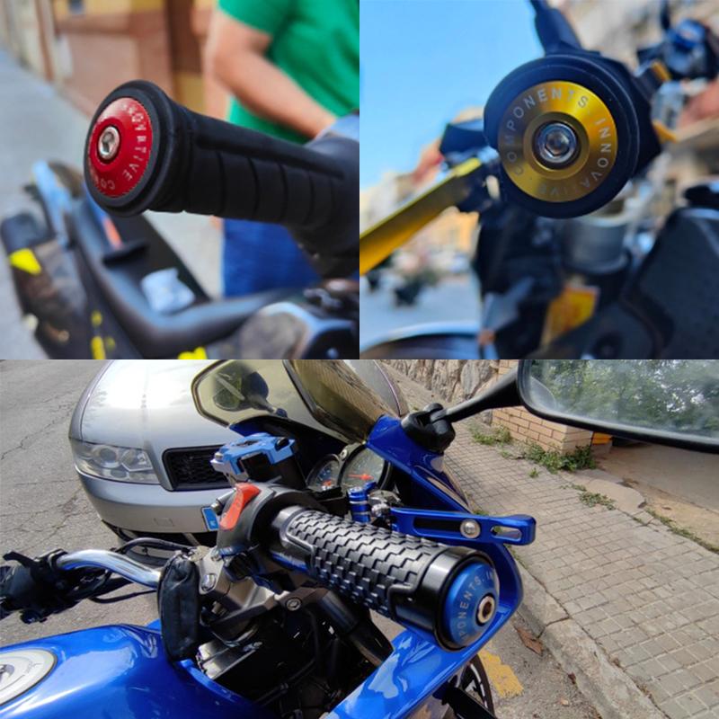 Universal Motorcycle Handlebar End Weight Cap Anti Vibration Slider Plug for Yamaha Suzuki Honda Ducati