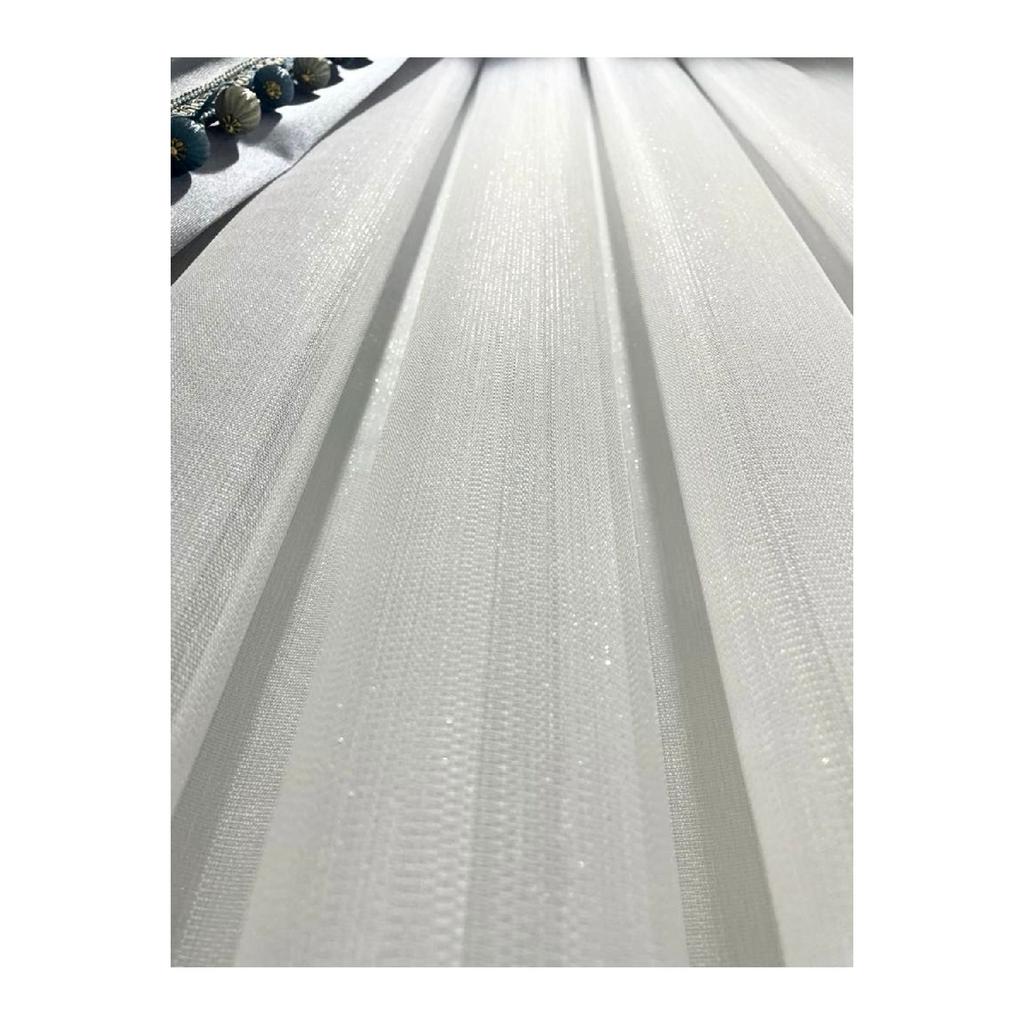 Glittery Bamboo Slub, Tightly Pleat, 1/3 Does Not Require Ironing, Heavy Weight Tulle Curtain Suitable For Every Room