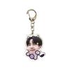 BTS Funny Cartoon Acrylic Keychain, Bangtan Boys Member Face with Cute Outfit Keyring, Kpop Idol Bag Pendant for ARMY Fans