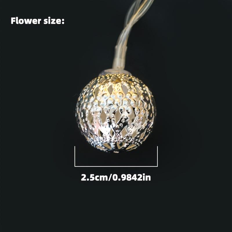 LED Moroccan Hollow Metal Ball String Lights Solar Powered-Perfect for Wedding,Party,Birthday,Garden/Yard Outdoor Decorative/decor for room