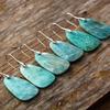 High End Tianhe Stone Pendant Earrings with Elegant Geometric Shapes, Popular European and American Jewelry Accessories