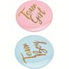 10 Stück Gender Reveal Button Pins, Team Button Pins Dusche Rosa Blau Button Pin