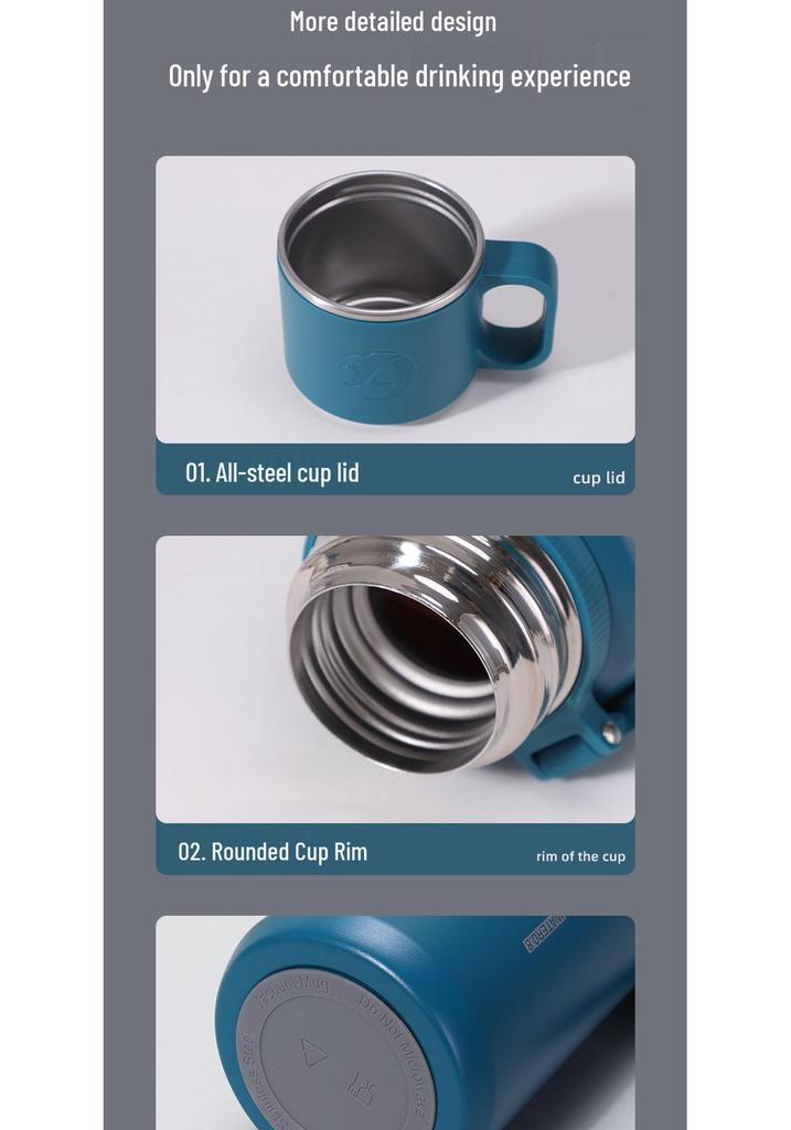 Large Capacity 316 Stainless Steel Thermos with Tea Infuser – Portable, Leak-Proof Bottle for Hot/Cold Retention