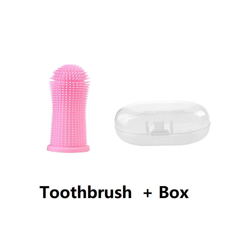Dog Teeth Cleaning Fingertips Cat Toothbrush Dental Cleaning Small Dog Toothbrush for Washing The Dog's Teeth GYS02