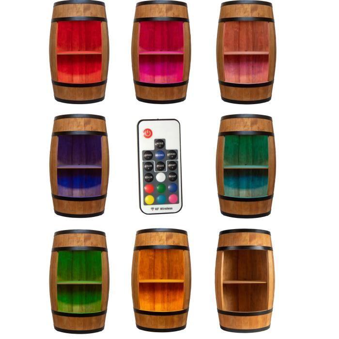 Creative Cooper Wooden Barrel Wine Rack Cabinet Bar Storage Furniture Bottle Alcohol Minibar Garden Bar 80cm Oak