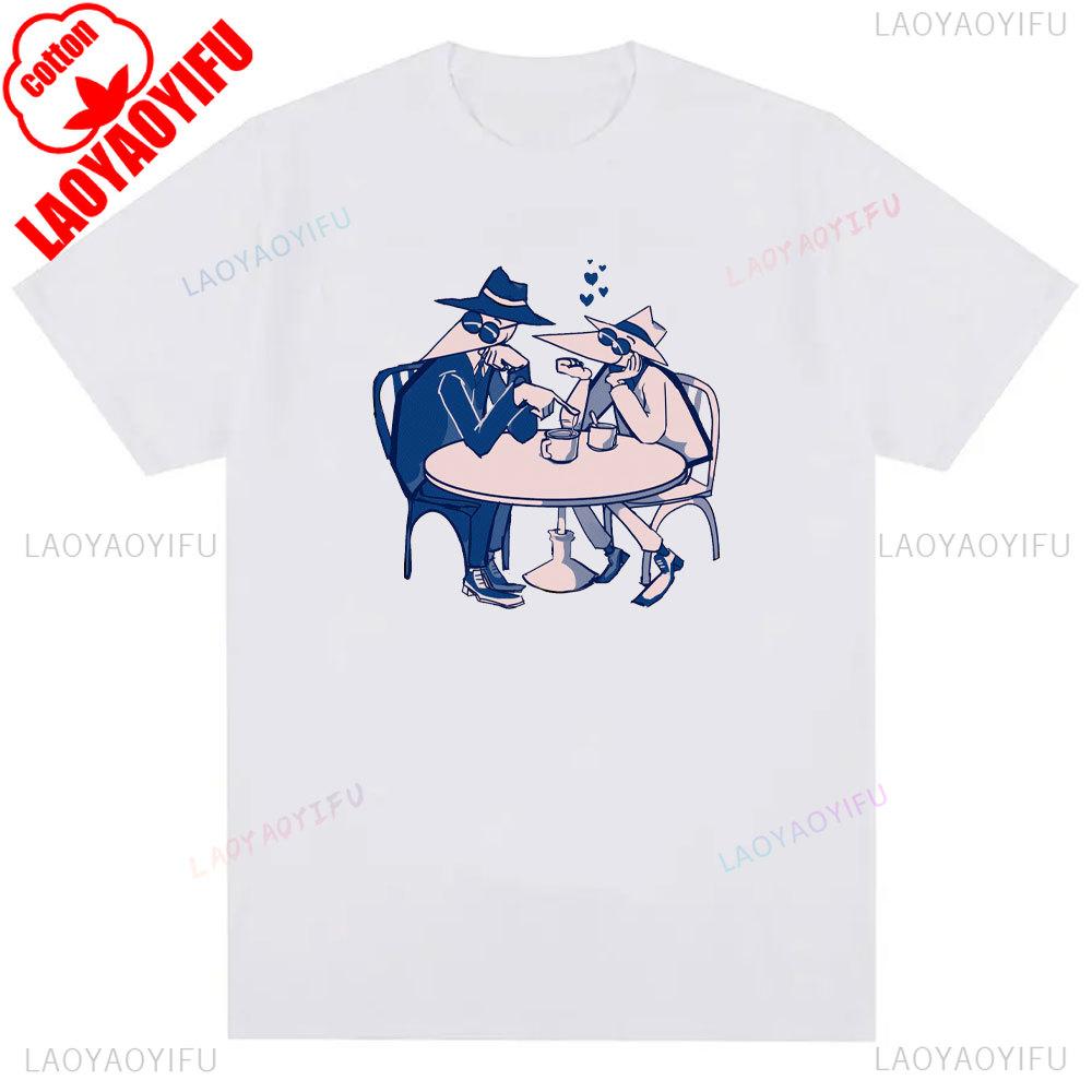 Mens Spy Vs Spy Graphic T Shirt Summer Cotton Crew Neck Retro 80s Cartoon Print Funny Humorous Vintage Style Fashion Tee Shirts