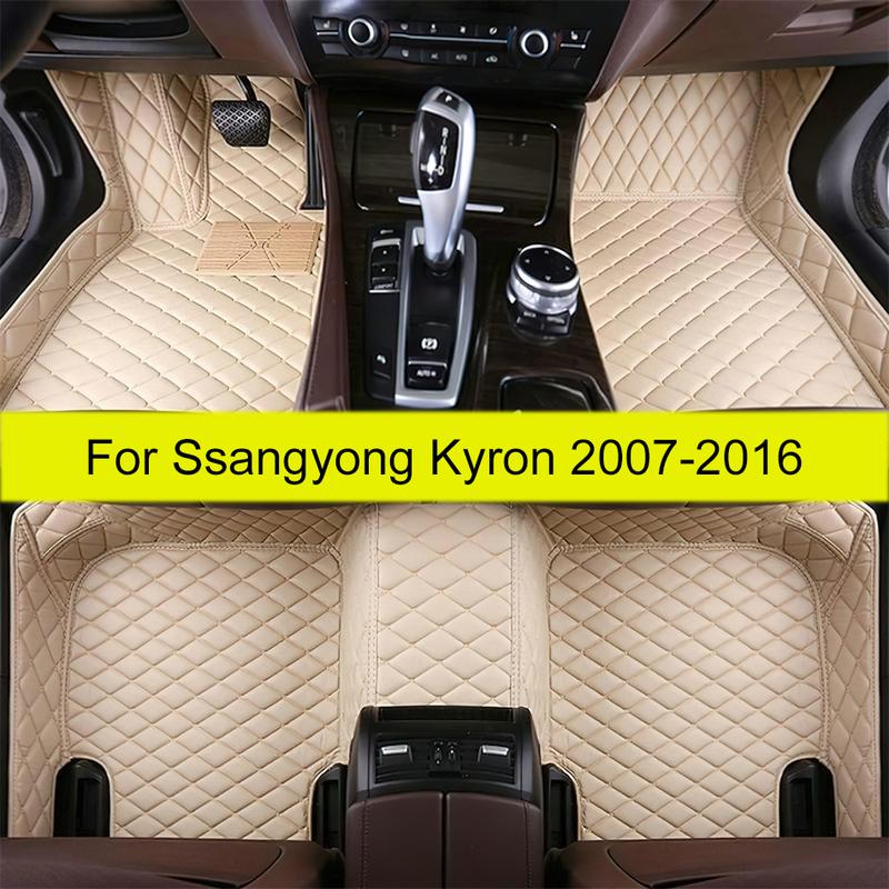 Car Floor Mats for Ssangyong Kyron 2007 2008 2009 2010 2011 2012 2013 2014-2016  Auto Foot Pads Automobile Carpet Cover