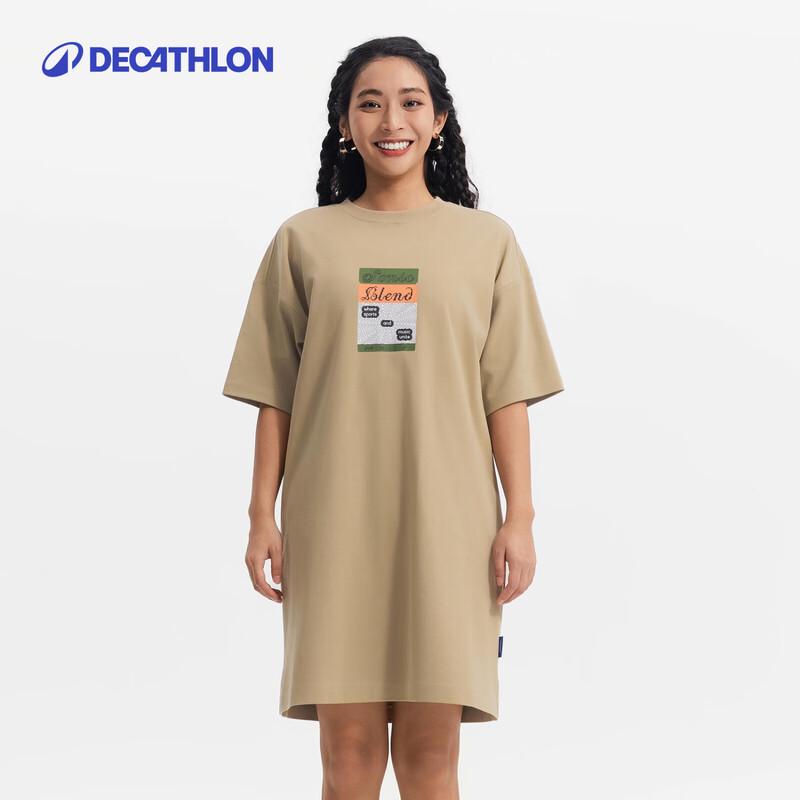 Decathlon SPW Women s Loose-Fit Cotton T-Shirt Dress L