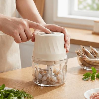 Kitchen Gadget Wireless Mini Meat Grinder Portable 350ml Baby Food Processor Detachable Handheld Garlic Crusher Camping