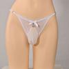 Herren Spitzen-Lingerie Tanga Sexy Herren Sissy Beutel T-Rücken String Verstellbar Niedrige Taille G-String Femboy Durchsichtig Penis Hülle Slips