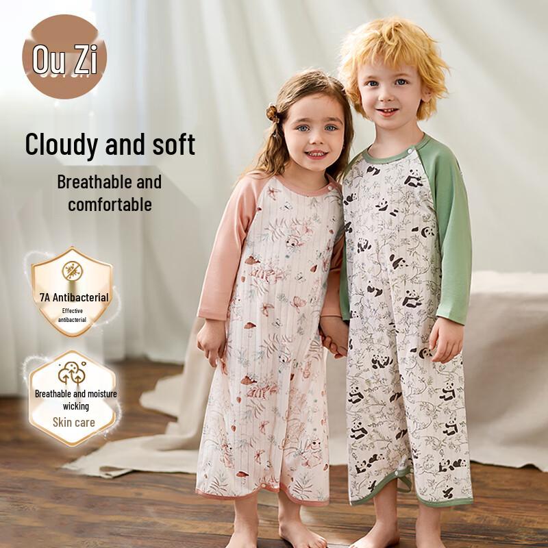 

OUYUN Kids Summer Short-Sleeve Pajama Romper 90