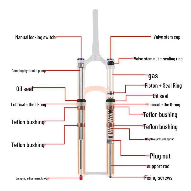 Lishi Aluminum Alloy Air Suspension Fork